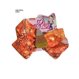 JoJo Siwa Halloween Bow Hair Clip Candy Corn Orange Oversized Jumbo Cheer Dance
